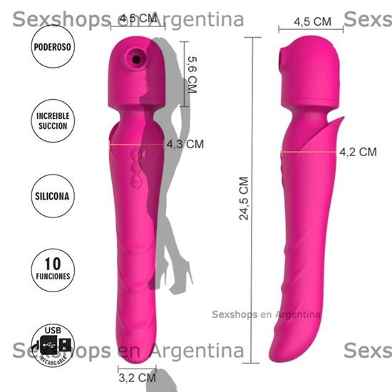 Sagittarius microfono vibrador con succionador y carga USB